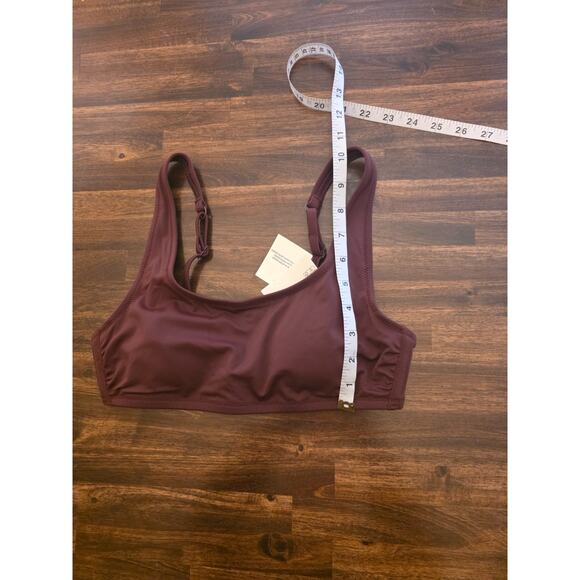 Amazon Essentials Bikini Top Deep Brown Size XS Scoop Neck Bralette Crop NWT - Picture 3 of 6